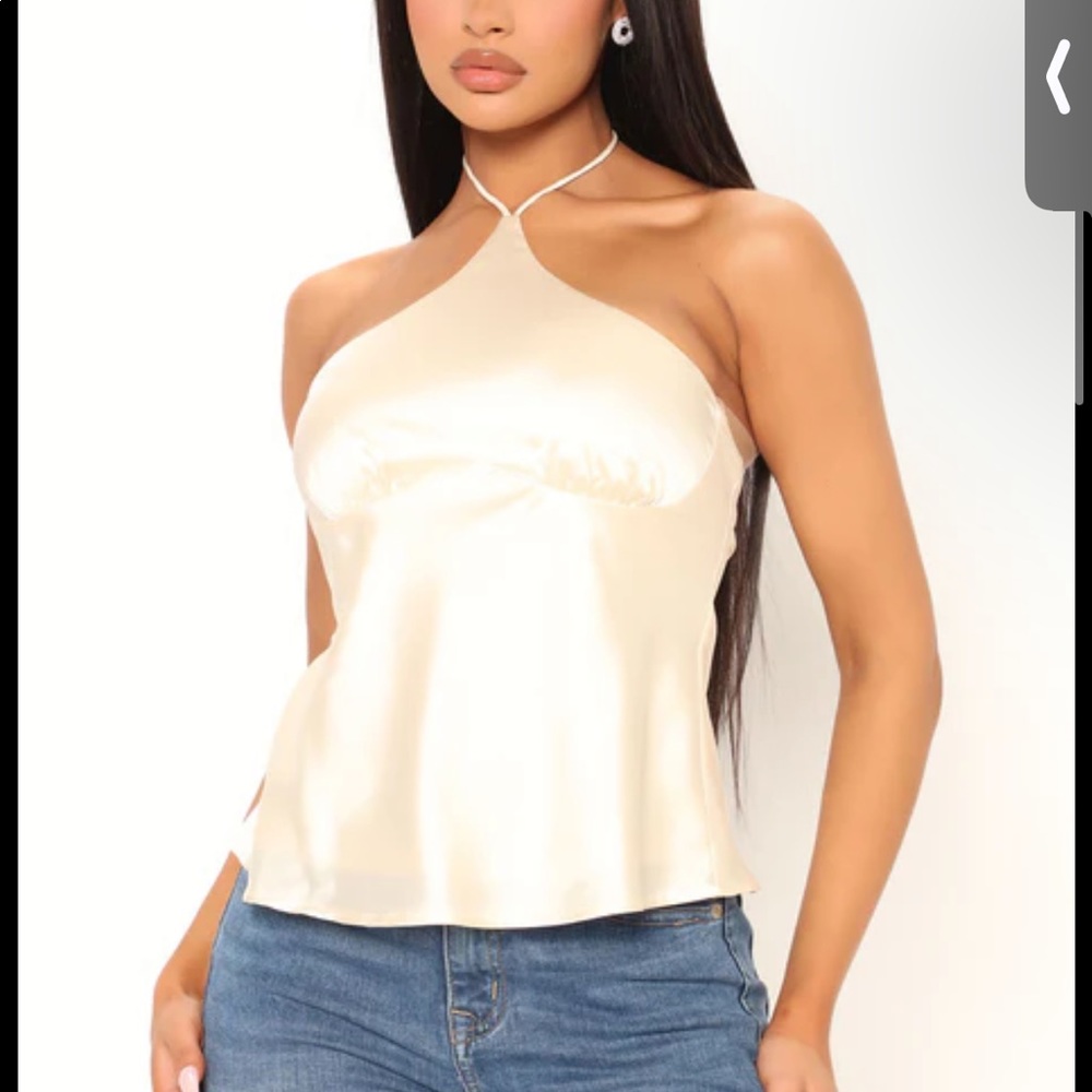 Fashion nova top, champagne color, XL